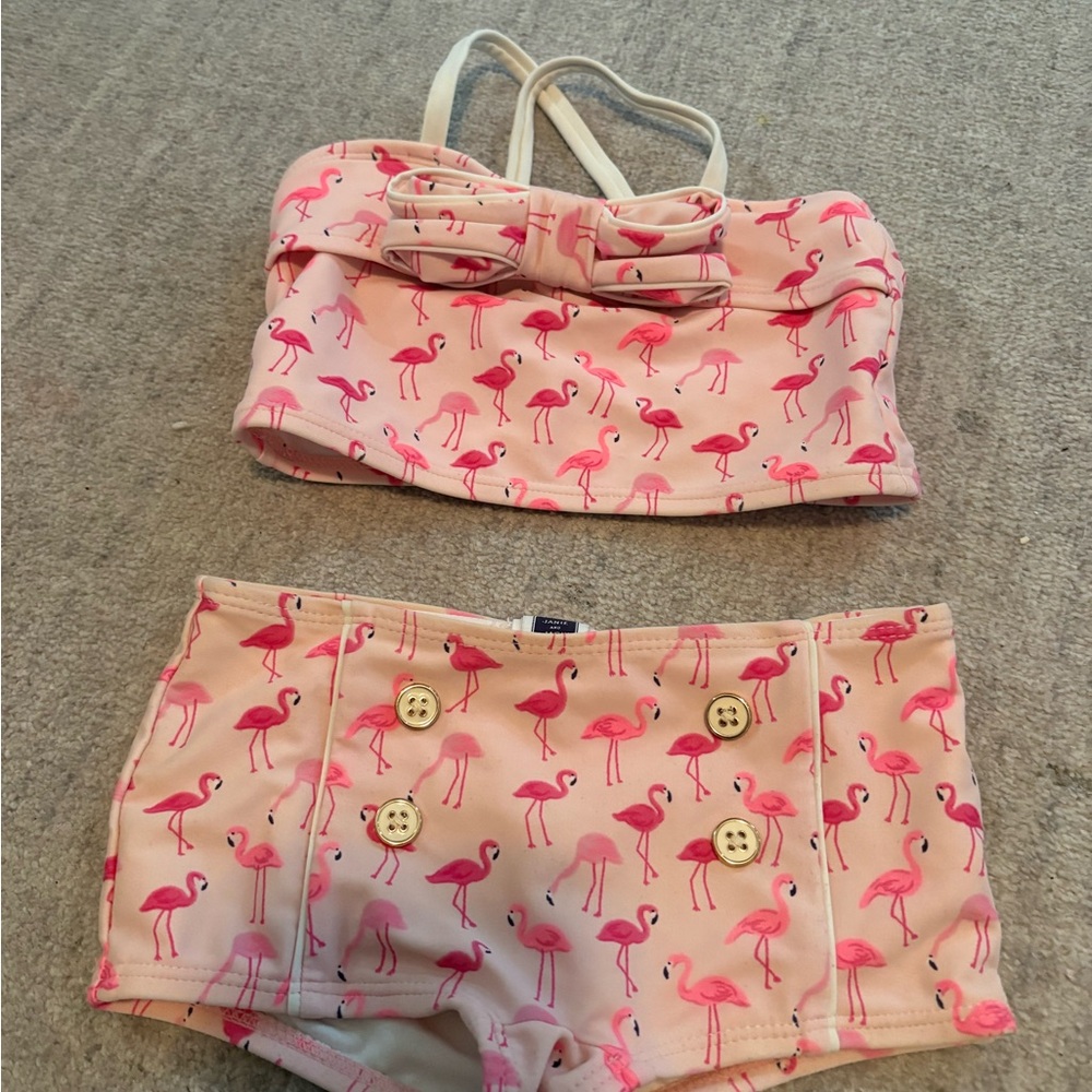 Janie and Jack Pink Flamingo Swimwear Set